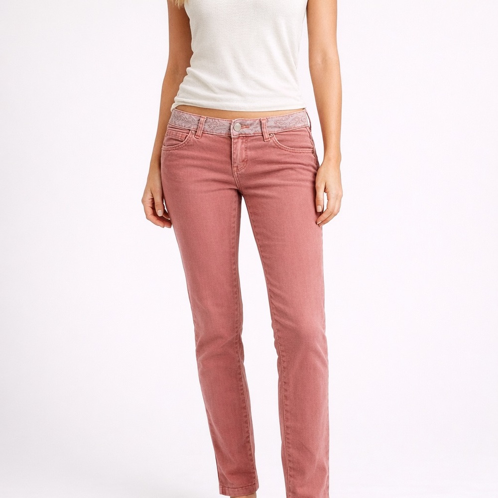 Pilcro and the Letterpress Coral Straight Leg Pants Size 26 Anthropologie